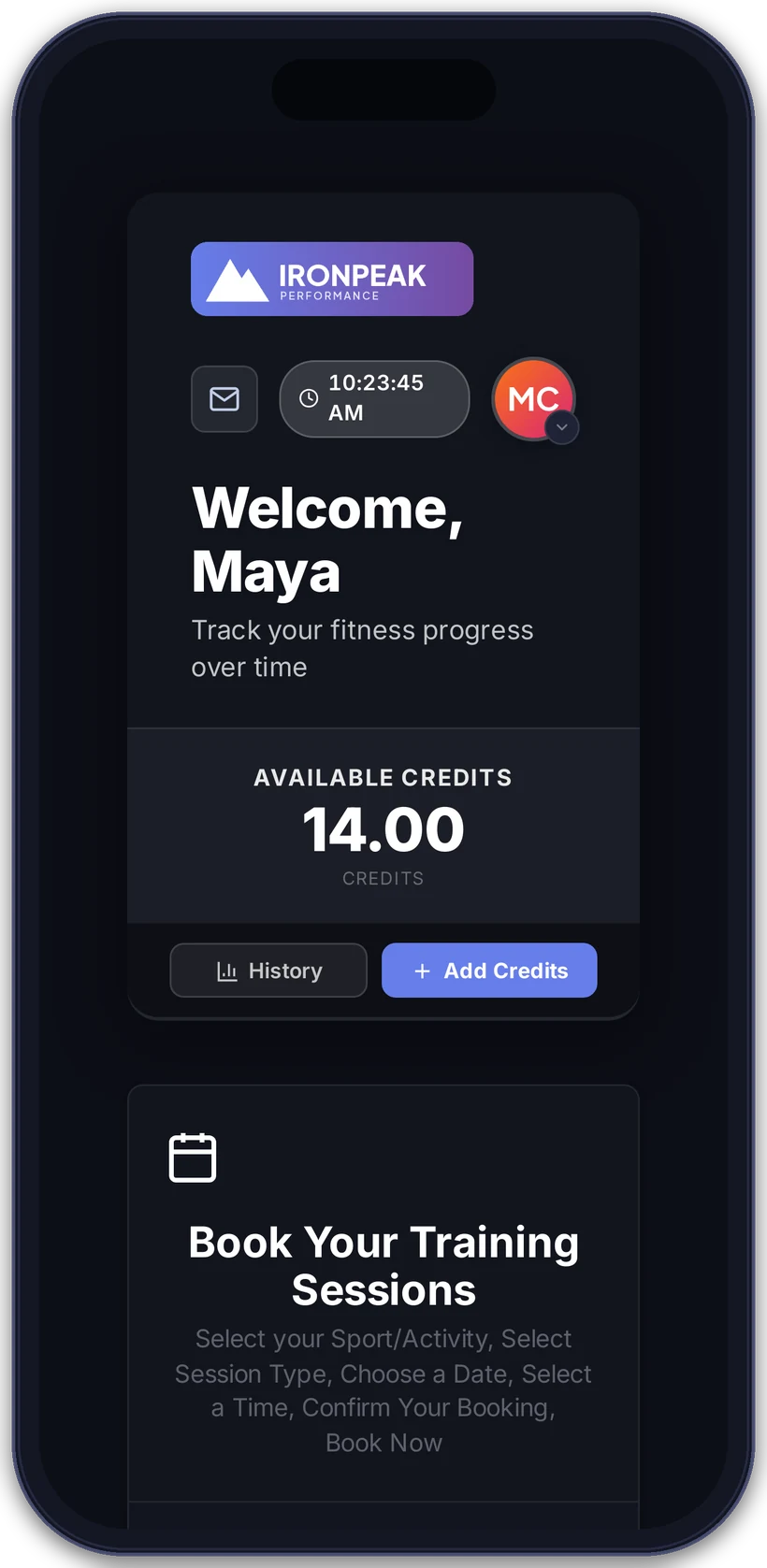 Client portal on a phone